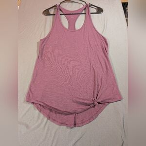 So Mauve Racerback Tank Top M with Knot detail
